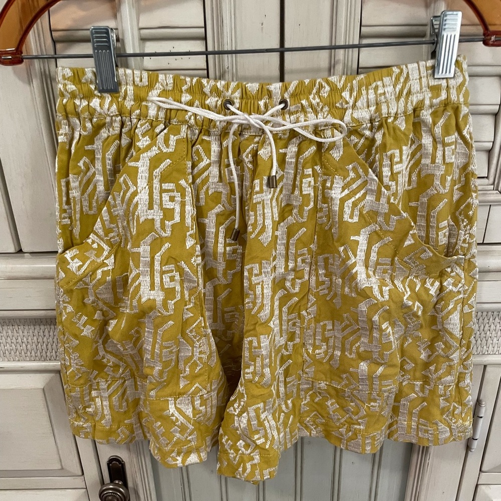 Anthropologie Elevenses Embroidered Melora Shorts